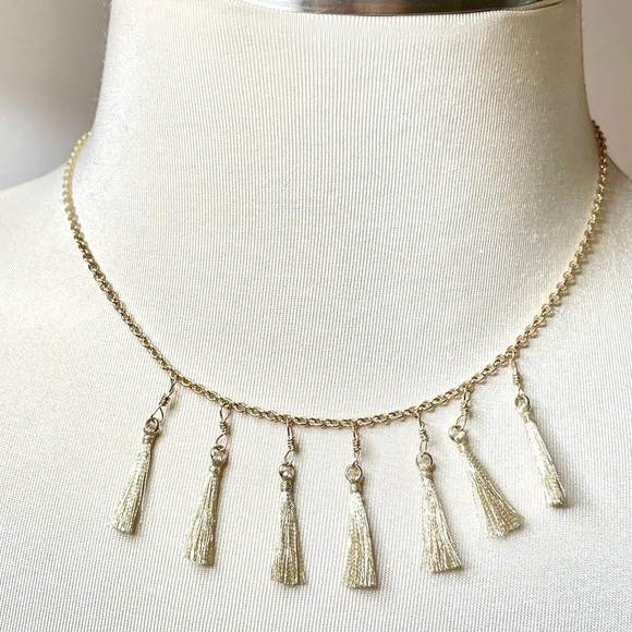 J.Crew Dainty Gold Tassel Necklace - Picture 5 of 8